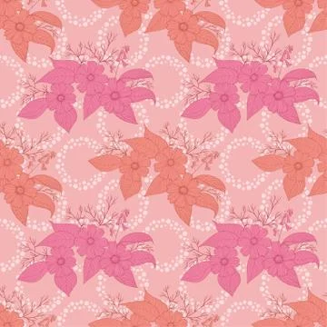 Seamless floral background Stock Illustration