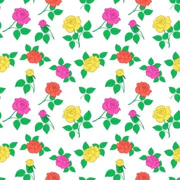 Seamless floral background Stock Illustration