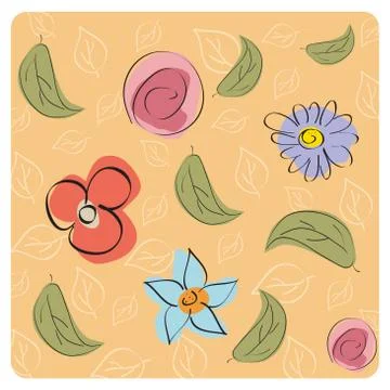 Seamless floral background Stock Illustration