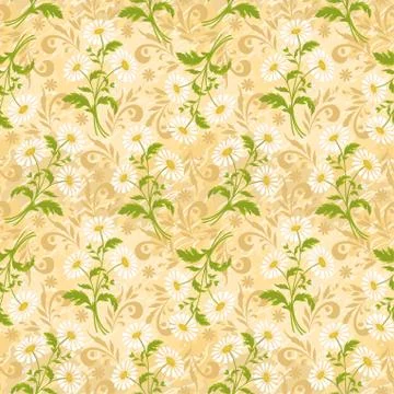 Seamless floral background Stock Illustration