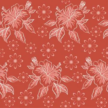 Seamless floral background Stock Illustration