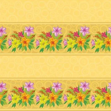 Seamless floral background Stock Illustration
