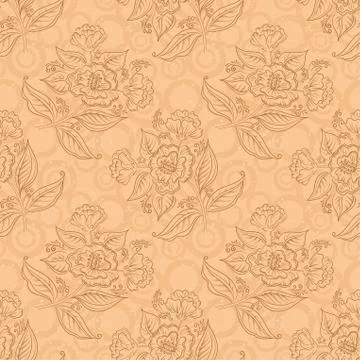 Seamless floral background Stock Illustration