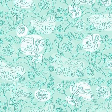 Seamless floral background Stock Illustration
