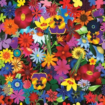 Seamless floral background Stock Illustration