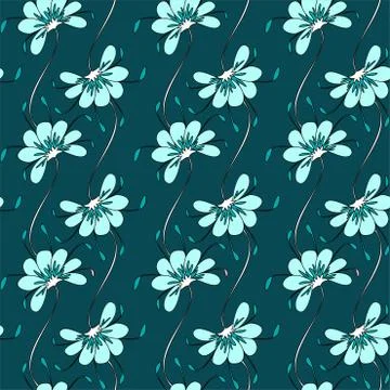 Seamless floral background Stock Illustration