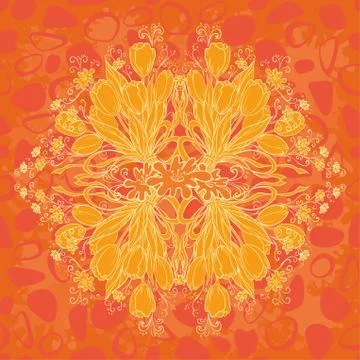 Seamless floral background Illustrazione stock