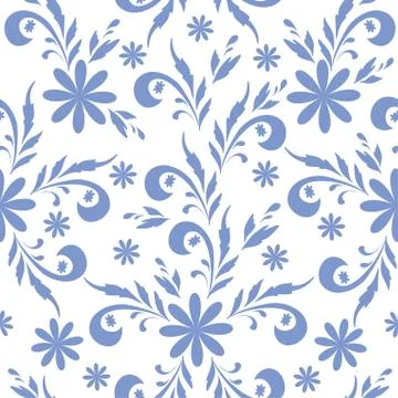 Seamless floral background Stock Illustration