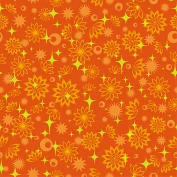 Seamless floral background Stock Illustration