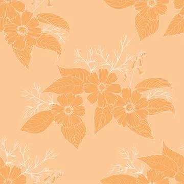 Seamless floral background Stock Illustration