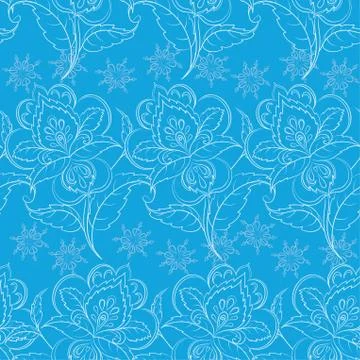 Seamless floral background Stock Illustration