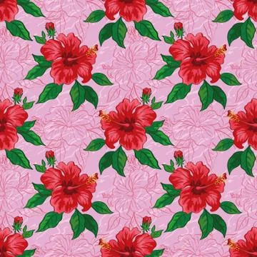 Seamless floral background Stock Illustration