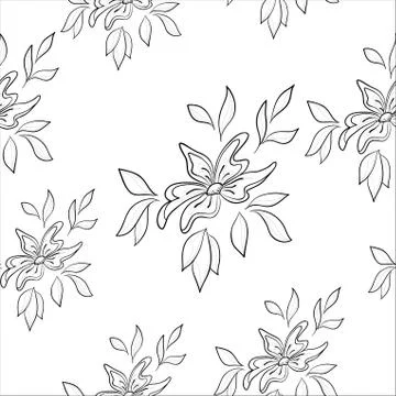 Seamless floral background Stock Illustration