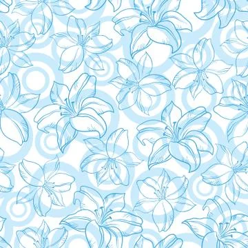 Seamless floral background Stock Illustration