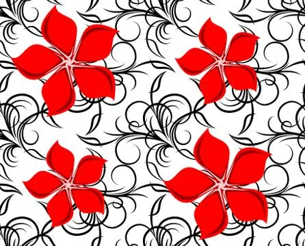 Seamless floral background. Stock-Illustration
