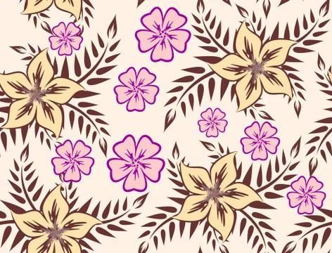 Seamless floral background. Stock Illustration