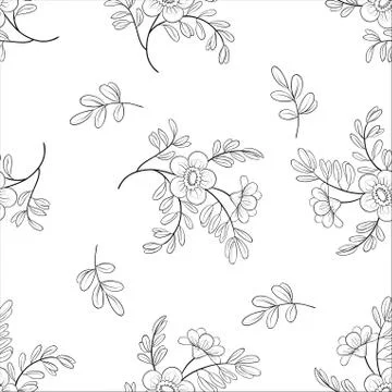 Seamless floral background Stock Illustration