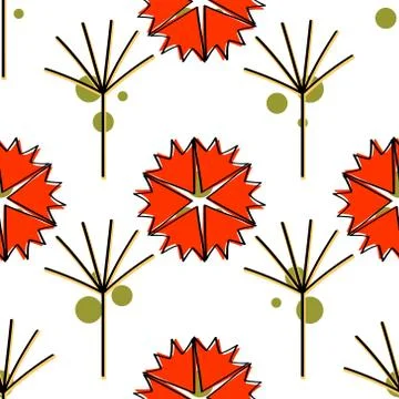 Seamless floral background. Stock Illustration