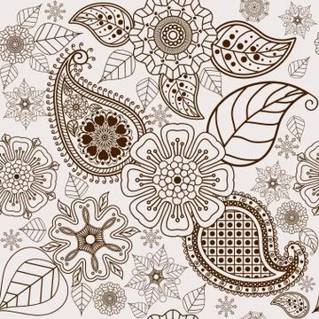 Seamless floral background Stock Illustration