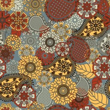 Seamless floral background Stock Illustration