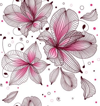 Seamless floral background Stock Illustration