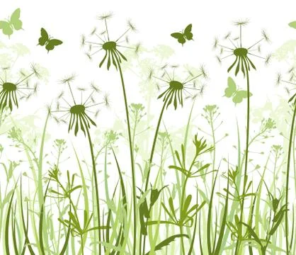 Seamless floral background Stock Illustration