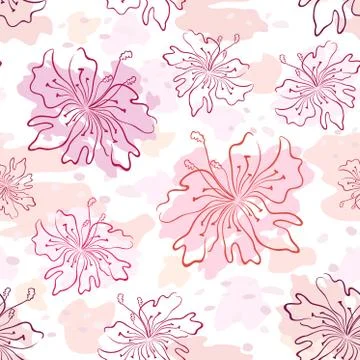 Seamless Floral Background Stock Illustration