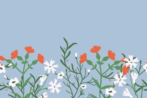 Seamless floral background Illustrazione stock
