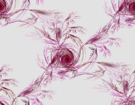 Seamless floral background or pattern Stock Illustration