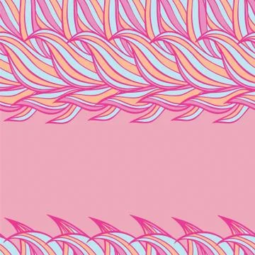 Seamless floral background pattern. Nature theme,leaves, hand - drawn abstract Stock Illustration