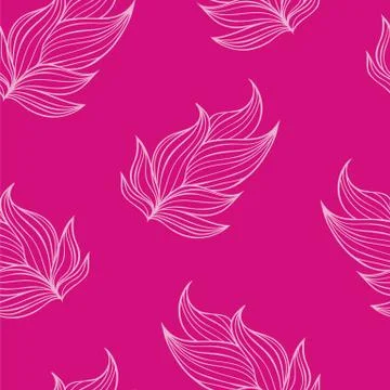 Seamless floral background pattern. Nature theme,leaves, hand - drawn abstract Stock Illustration