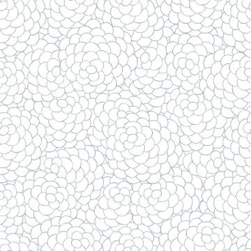 Seamless floral background pattern. Nature theme, hand - drawn abstract elements Illustrazione stock