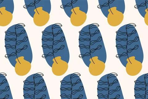 Seamless floral boho pattern background 스톡 일러스트