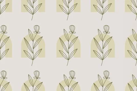 Seamless floral boho pattern background Illustrazione stock