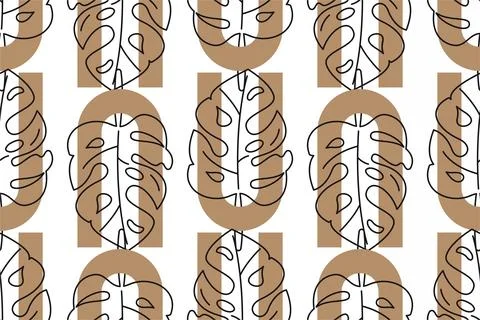 Seamless floral boho pattern background Stock Illustration