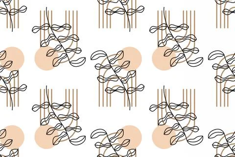 Seamless floral boho pattern background Illustrazione stock