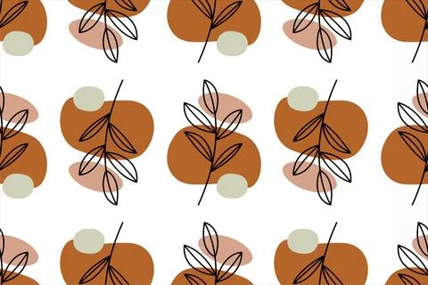 Seamless floral boho pattern background Stock Illustration
