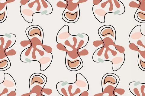 Seamless floral boho pattern background Illustrazione stock