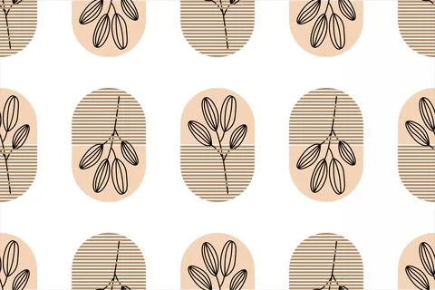 Seamless floral boho pattern background 스톡 일러스트