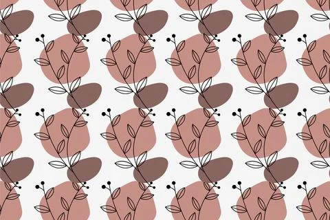 Seamless floral boho pattern background Stock Illustration