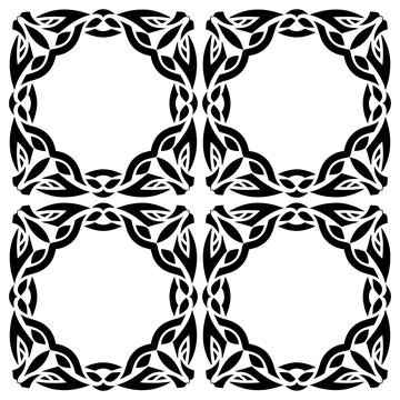 Seamless Floral Border Pattern Иллюстрация