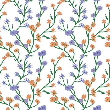 Seamless floral branches Stock-Illustration