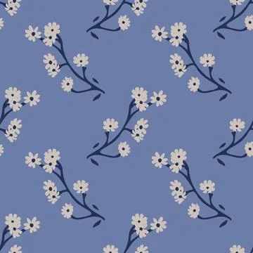Seamless floral branches Stock Illustration