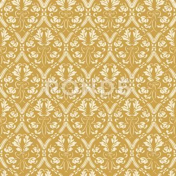 Seamless floral damask background vector Stock Illustration