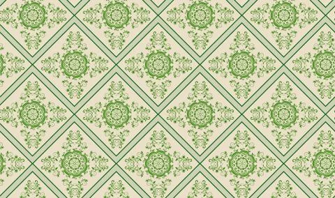 Seamless floral damask pattern Stock Illustration