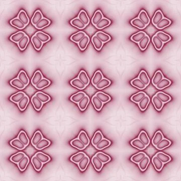 Seamless floral decorated pattern in red Stock-Illustration