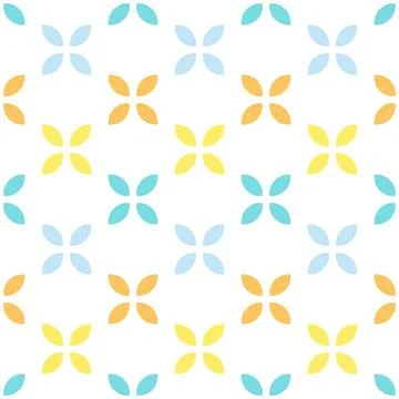Seamless Floral decorative pattern, tile decor, Background with copy space Stock Illustration