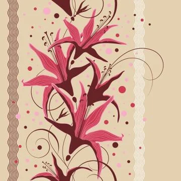 Seamless floral design Stock Illustration