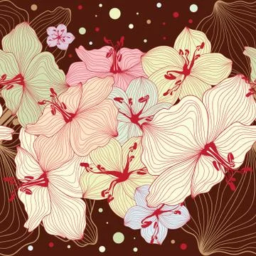 Seamless floral design Stock Illustration