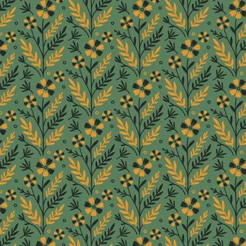 Seamless floral digital artwork pattern for print on demand bedding textile Stock Illustration